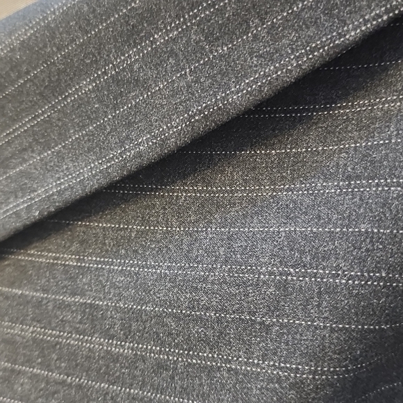 NEW Tahari ASL Pinstripe Charcoal Tailored Jacket Designer Office Blazer Coat - Picture 12 of 15